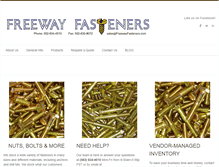 Tablet Screenshot of freewayfasteners.com